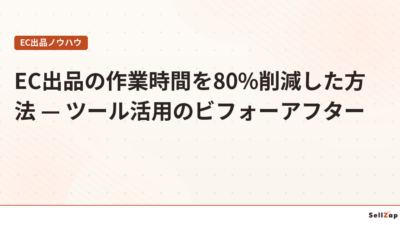 EC出品の作業時間を80%削減した方法 — ツール活用のビフォーアフター